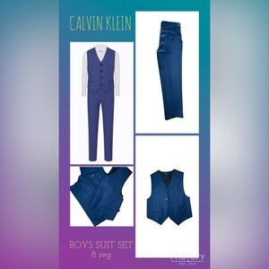 Calvin Klein Boys’ Suit Set – Size 8 Regular
